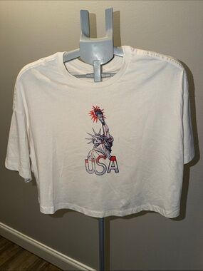 Livy Lu / LIV GOODS White Cotton Tee - Interior Logo Tag